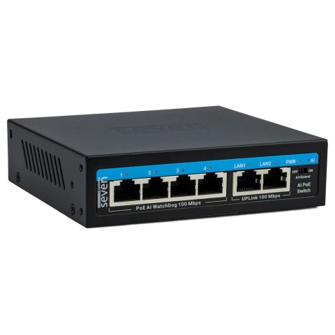 PoE комутатор 4 порти SEVEN P-7324