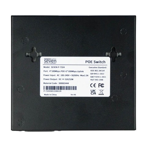 PoE комутатор 4 порти SEVEN P-7324