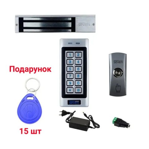 Комплект контроля доступа с магнитным замком для тяжелой металлической двери SEVEN KA-7801