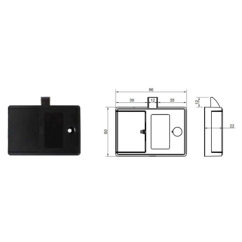 Мебельный замок с кодовой клавиатурой SEVEN LOCK P-12