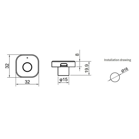 Мебельный биометрический замок SEVEN LOCK F-08