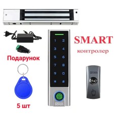 Биометрический Smart комплект контроля доступа с управлением по Bluetooth SEVEN KA-7808