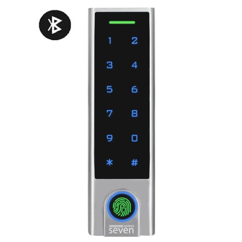 Биометрический контроллер доступа Bluetooth с клавиатурой SEVEN CR-7477BF MIFARE