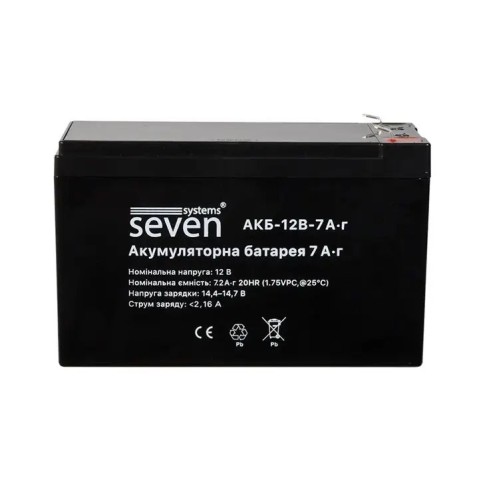 Безперебійне живлення (ББЖ 5А + АКБ 7Аг) SEVEN KA-7857p