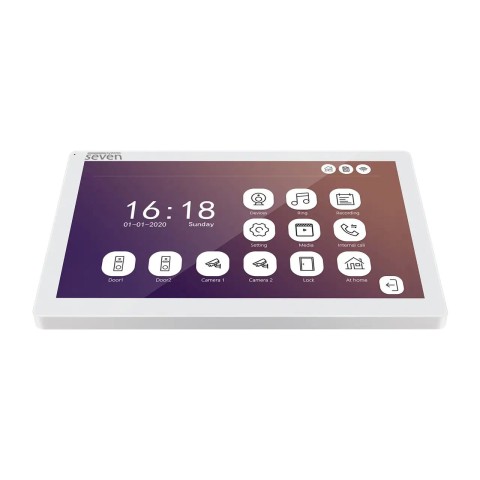 Комплект Wi-Fi домофона 10 дюймов с вызывной панелью SEVEN DP-7517/07Kit white