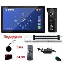 Комплект контроля доступа с магнитным замком 280 кг и Wi-Fi домофоном 10" SEVEN KD-7824