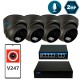 Комплект видеонаблюдения на 4 купольные 2 Мп IP-камеры SEVEN IP-7212B4-2MP