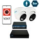 Комплект видеонаблюдения на 2 купольные 5 Мп IP-камеры SEVEN IP-7215W2-5MP