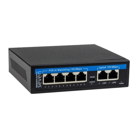Комплект видеонаблюдения на 4 цилиндрические 2 Мп IP-камеры SEVEN IP-7222W4-2MP