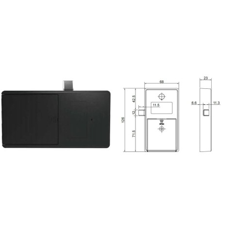 Мебельный RFID замок SEVEN LOCK R-15