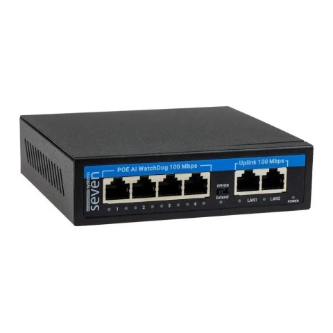 Комплект видеонаблюдения на 4 цилиндрические 5 Мп IP-камеры SEVEN IP-7225W4-5MP