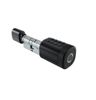 Розумний дверний біометричний замок (циліндр) SEVEN LOCK SL-7774BF black (35-90 мм)