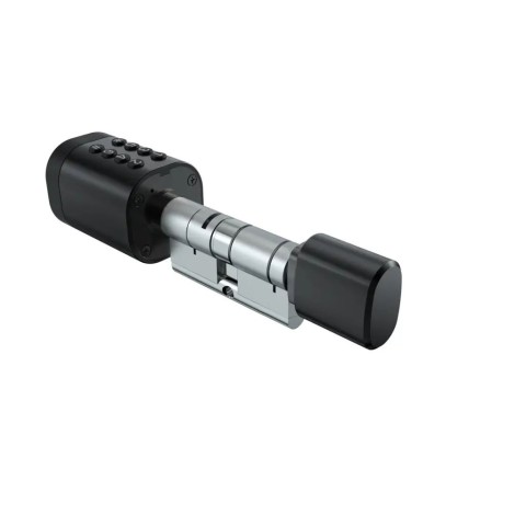 Умный дверной биометрический замок (цилиндр) SEVEN LOCK SL-7774BF black (35-90 мм)