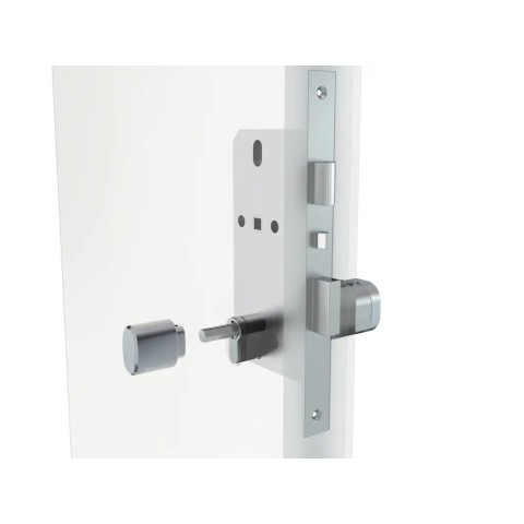Умный дверной биометрический замок (цилиндр) SEVEN LOCK SL-7774BF black (35-90 мм)