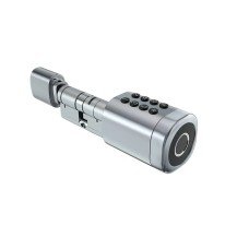 Умный дверной биометрический замок (цилиндр) SEVEN LOCK SL-7774BF silver (35-90 мм)