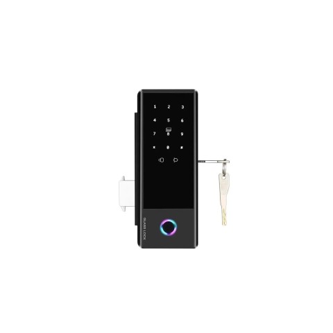 Умный биометрический замок на стеклянные двери SEVEN LOCK SL-7776BF black