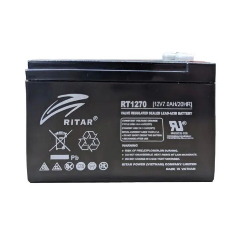 Акумуляторна батарея Ritar RT1270 12В/7Аг