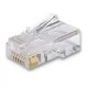 Набор коннектор RJ45 20 шт + колпачок под RJ45 синий 20 шт