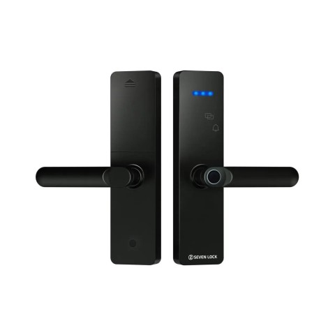 Умный дверной биометрический замок SEVEN LOCK SL-7740BF black