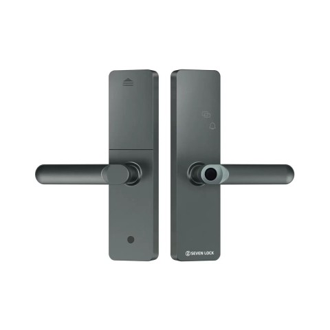 Умный дверной биометрический замок SEVEN LOCK SL-7740BF grey