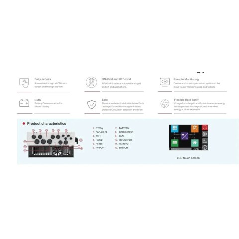 Гибридный инвертор Sorotec REVO HES 6kW/48V (источник бесперебойного питания) с Wi-Fi