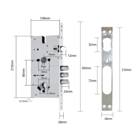 Врезная часть SEVEN LOCK 6085