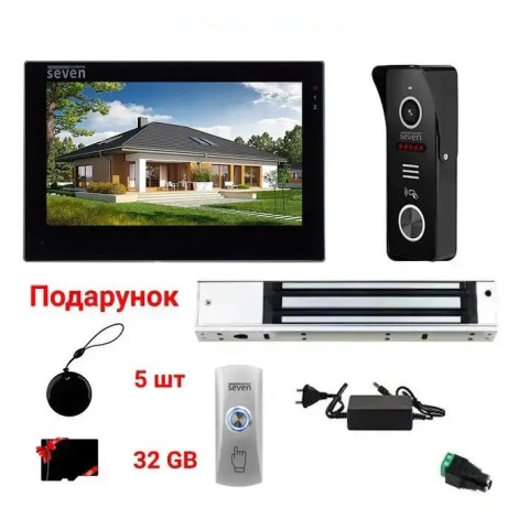 Комплект контроля доступа с магнитным замком 280 кг и Wi-Fi домофоном 7" SEVEN KD-7839