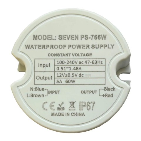 Блок питания 12В/5А SEVEN PS-766W
