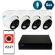 Комплект видеонаблюдения на 4 купольные 5 Мп IP-камеры SEVEN IP-7215W4P4-5MP