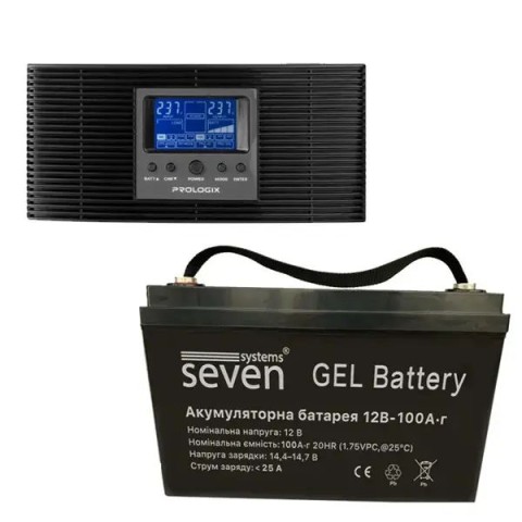 Комплект резервного питания Prologix 600 (PLP600XL) c АКБ SEVEN Gel 12V/100Ah