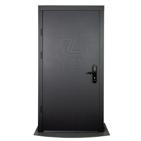 Умный дверной биометрический замок SEVEN LOCK SL-7768BF (85мм) black