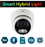 IP-відеокамера 8 Мп SEVEN IP-7218PA-DL white 2,8 мм з розумним подвійним підсвічуванням
