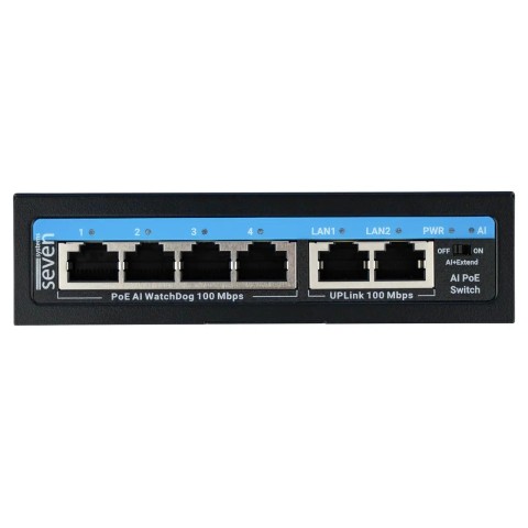 PoE комутатор 4 порти SEVEN P-7324-12V