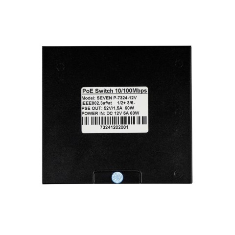 PoE комутатор 4 порти SEVEN P-7324-12V