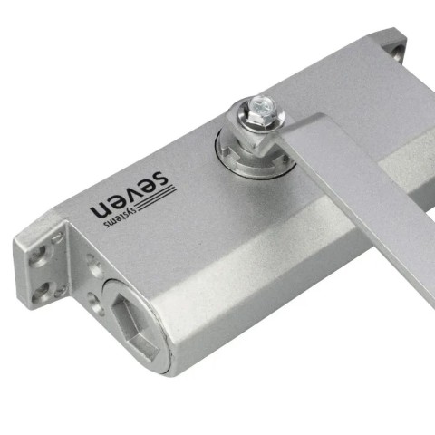 Доводчик двери 40-65 кг SEVEN DC-7742HP silver (механизм фиксации дверей)