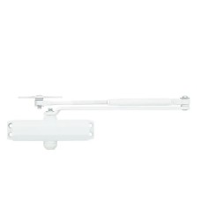 Доводчик двери 45-75 кг SEVEN DC-7743HP white (з механизмом фиксации)