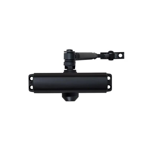 Доводчик двери от 75 до 100 кг SEVEN DC-7744HP black (с механизмом фиксации)