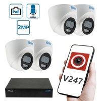 Комплект "Установи сам" IP-видеонаблюдения 2 Мп на 4 внутренние камеры SEVEN 4D2KIT