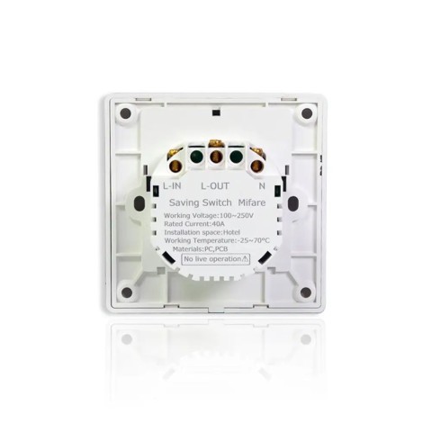 Энергосберегающий карман для гостиниц SEVEN LOCK P-7752MF white под евророзетку
