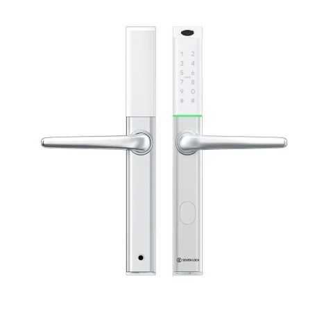Умный дверной биометрический замок SEVEN LOCK SL-7763BF white