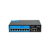 Хмарно керований 11-ти портовий PoE комутатор SEVEN PS308G (Cloud POE: 6+2G, UP: 2G+1SFP)