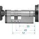 Умный дверной биометрический замок (цилиндр) SEVEN LOCK SL-7773BF black (40-106 мм)