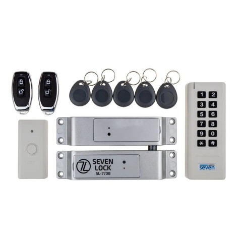 Беспроводной комплект контроля доступа с радиобрелками SEVEN LOCK SL-7708r white