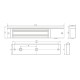 Замок электромагнитный 280 кг SEVEN ML-7750 white