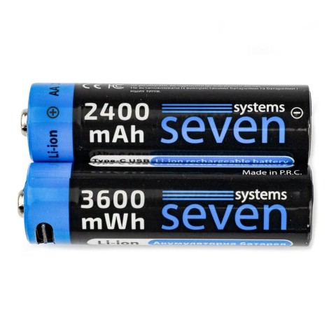 Аккумуляторная батарейка SEVEN AA 1.5V Li-ion 2 шт