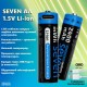 Аккумуляторная батарейка SEVEN AA 1.5V Li-ion 2 шт