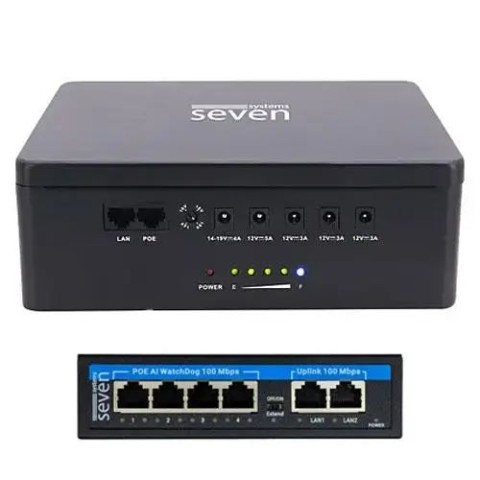 Резервное питание для системы видеонаблюдения SEVEN 6024b с РoЕ