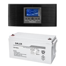 Комплект резервного питания Prologix 1200 (PLP1200XL) c АКБ Delux Gel 12V/100Ah
