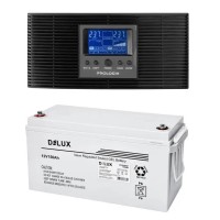Комплект резервного живлення Prologix 1200 (PLP1200XL) з АКБ Delux Gel 12V/150Ah