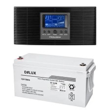 Комплект резервного питания Prologix 1200 (PLP1200XL) c АКБ Delux Gel 12V/150Ah